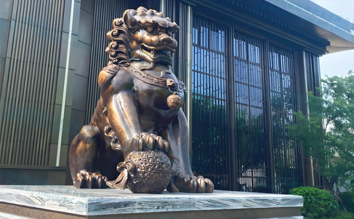 定制銅天安門獅子雕塑，致敬中華文化