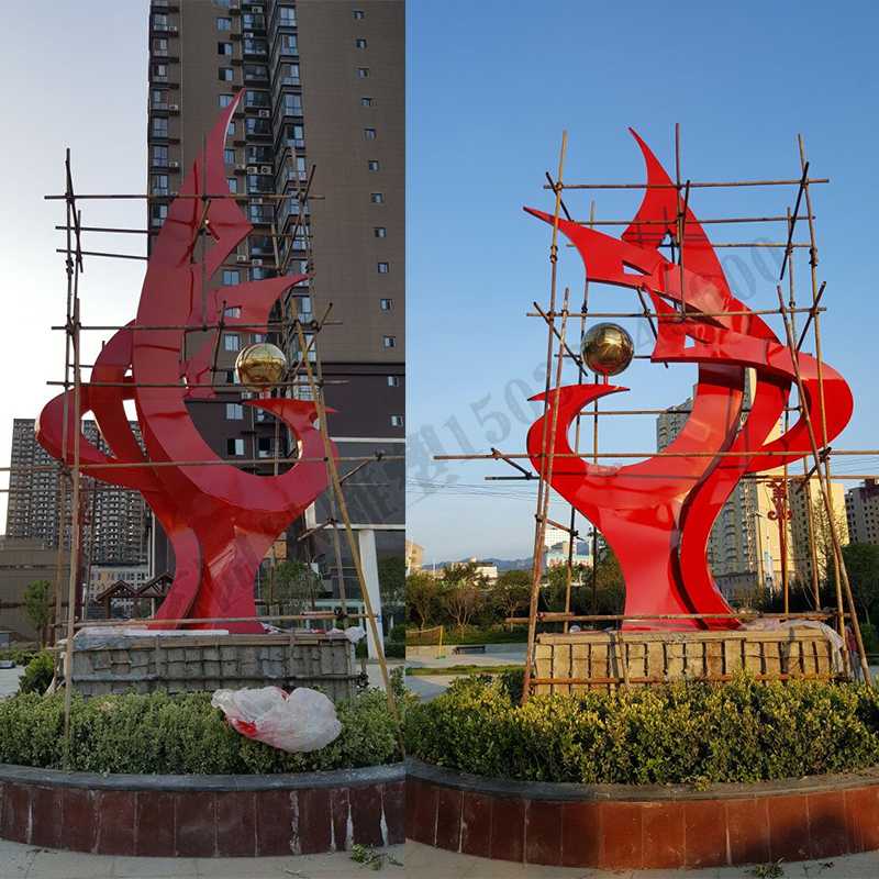 大型不銹鋼雕塑，不銹鋼鳳凰雕塑，小區(qū)不銹鋼景觀雕塑