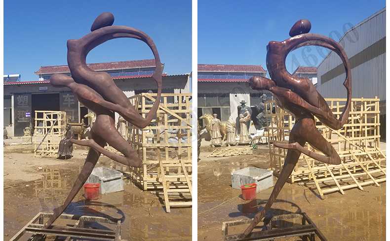 跳舞人物銅雕塑，銅舞蹈雕塑，銅抽象人物