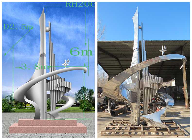 大型不銹鋼雕塑，不銹鋼雕塑廠家，室外大型景觀雕塑
