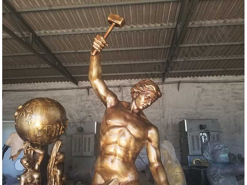 自我雕刻銅雕塑，銅自我雕刻雕塑，雕刻自我銅人物雕塑