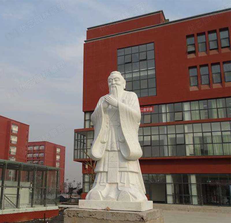 校園石雕孔子像，大理石孔子像