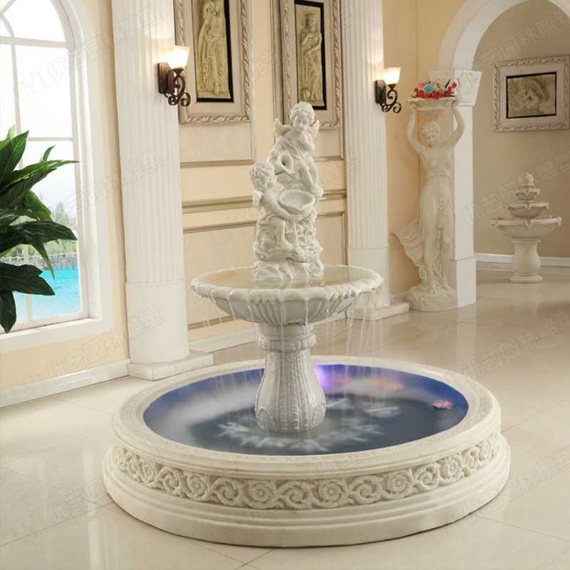 石雕噴泉，歐式人物噴泉